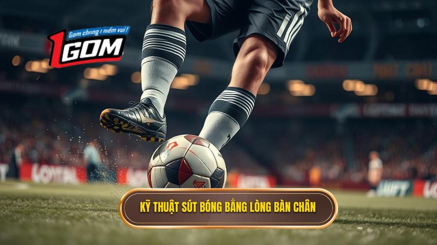 Các bước thực hiện kỹ thuật sút bóng bằng lòng bàn chân phải chuẩn chuyên gia